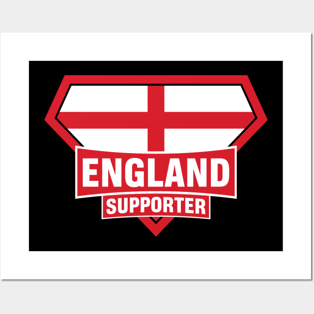 England Super Flag Supporter Wall Art by ASUPERSTORE